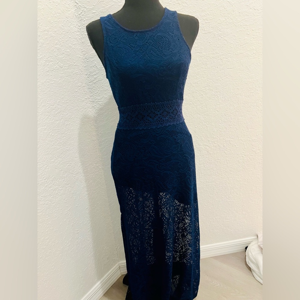 Laced dress! Navy blue. Super cute!!